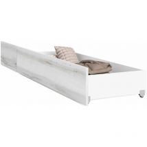 Ventamueblesonline - Cajón Inferior para Cama Aro Estilo ontemporáneo en Color blanco Albo 191x24x50 cm