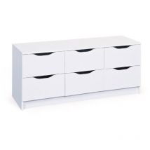 Link's - Cajonera con seis cajones, color blanco, 50 x 40 x 120 cm