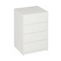 Cajonera Madrid de 50 cm con 4 cajones en blanco. 73,4 cm(alto)50 cm(ancho)45 cm(fondo)