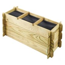 Cerland huerto basil 140x60x40 cm 3 huecos , Huerto basil 140 x 60 x 40 cm 3 huecosFabricado en pino silvestre de bosque sostenibleTratado con