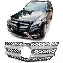 Tenzo-r - Calandre de voiture - Mercedes glk X204 12-15 - Optique sport - Noir Argent Chrome