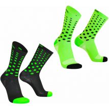 Worik - Calcetines técnicos medios Longlife Pois - s/m - Negro