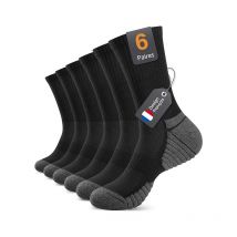 Ersandy - Calcetines térmicos para hombre y mujer, calcetines de trabajo, calcetines de invierno de algodón transpirables, paquete de 6 calcetines