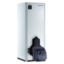 Caldaia a gasolio in acciaio con canna fumaria BioFioul Premys De Dietrich da 27 kW + serbatoio da 100 l con bruciatore