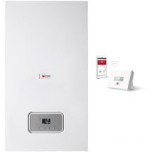 Caldaia a Condensazione Hermann Saunier Duval micra 4 condensing 25 kW Metano Completa di Kit per Scarico Fumi Con Wi-Fi miGO integrato Kit Fumi