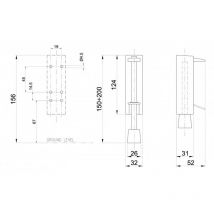 Cale-porte à pédale pour porte lourde 60kg verni or - IBFM - 236