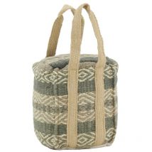 Cale-porte en coton et jute gris Gris