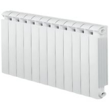 Global - klass 600 Calentador central de aluminio fundido blanco de 12 elementos, 1584w