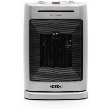Kekai - Termoventilatore Ceramico Oscillante 1500W Little Silver 20x15x30 cm Color Argento