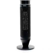 Termoventilatore Ceramico Oscillante 2000W Kekai Torre Swing Black 12x12x53 cm Uso Interno con Telecomando Incluso