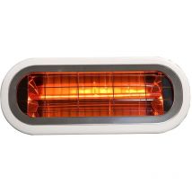 Kekai - Calefactor Eléctrico Infrarrojos de Techo y Pared Top Design 46x19x7,5 cm Fibra de Carbono 2000W para Interior y Exterior