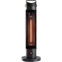 Stufa Elettrica Portatile Infrarossi Fibra di Carbonio per Interni e Esterni 1000W Kekai 20x20x61 cm