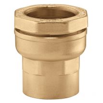 Caleffi 860420 - Straight brass external clamp fitting 1/2"F - Ø20 - DECA