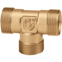 Messing T-Stück 3/4 Zoll Aussengewinde Eurokonus Klemmverschraubung - Caleffi