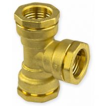 Sferaco - Caleffi Messing Verschraubung T-stück 40mm Abzweig Klemmverbinder Pe Rohr