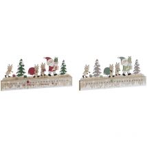 Calendario de adviento dkd home decor madera mdf 45 x 1 x 19 cm 45 x 2 x 19 cm (2 unidades)