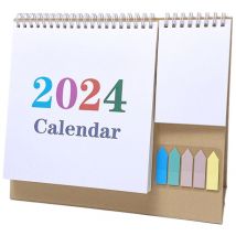 Fei Yu - Calendrier de bureau 2024 Calendrier de bureau anglais Calendrier de planification Notes