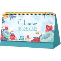 Basetbl - Calendrier de bureau moyen, calendrier de bureau 2024-2025, calendrier de bureau à rabat debout 2024-2025, calendrier mensuel à rabat de