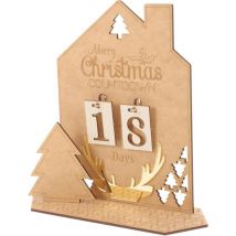 Calendrier De Compte à Rebours De Noël En Bois Décoration Calendrier De Bureau De Table Pour Noël De Noël Calendrier De L'avent De Noël Décor De