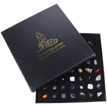 43 Pièces Spécimens Minéraux Roche de Cristal Naturel, Kit de Science des Roches et des Minéraux Collection Scientifique de Pierres Énergétiques