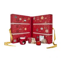 Calendrier de l'Avent Bougies & Surprises 'Noël' 33cm Rouge