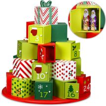 Calendrier de l'Avent en bois à remplir Décoration Noel Calendrier de noël Calendrier de noël en bois Noël réutilisable Calendrier de l'avent Rond xl