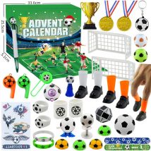 Crea - Calendrier de l'Avent Football pour garçons et filles, cadeau de football mondial, cadeau de Noël pour les fans de football