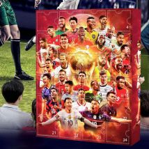 Calendrier de l'Avent de Noël 2024 : Boîte aveugle de la Coupe du Monde de Football Calendrier de l'Avent de Noël idéal sur 24 jours - Cadeau