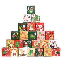 Calendrier de l'Avent de Noël - Coffret cadeau de Noël numéroté - Calendrier diy pour la décoration des fêtes