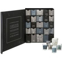 Kontarboor - Calendrier de l'avent Original avec 25 Bougies parfumées dans Pots en Verre avec Citations.