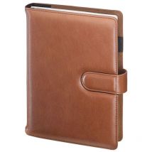 Calendrier hebdomadaire A5 marron avec insert remplaçable, fermoir magnétique 45B