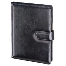 Calendrier hebdomadaire A5 noir avec insert remplaçable, fermoir magnétique 45B
