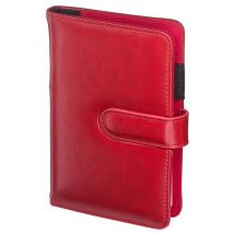 Calendrier hebdomadaire rouge A6 avec insert remplaçable et fermoir magnétique 45B