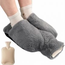 Ymyny - Calentador de pies calentador de pies con funda de felpa suave extraíble y lavable, calentador de pies con suela antideslizante duradera