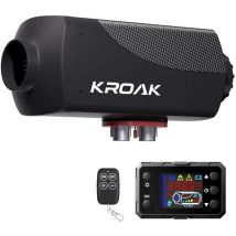 Drillpro - Calentador Diesel 12/24V 5-8 kW Consumo 0.15-0.44 L/h, Calentador de Aire Diesel Control lcd Control Remoto Tanque 10 l - Negro