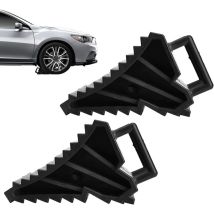 Cale Roue De Voiture, 2pcs Cale Roue Caoutchouc, Pneus Slip Stopper, Cale Pour Remorque, Antidérapant Véhicule Camion Roue Pneu Cale Stop, Noir Bloc 