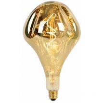 Calex - Lámpara led E27 regulable G165 espejo oro 6W 100 lm 1800K - Oro/Latón