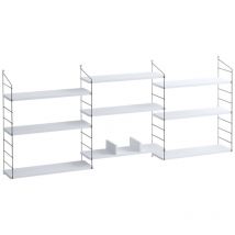 Calicosy - Etagère blanche avec métal noir H216 cm - lungo