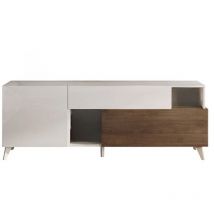 Veriaffari.it - calicosy - Meuble tv 2 portes, 1 tiroir et 2 niches L180 cm - mala