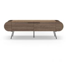 Calicosy - Meuble tv 2 portes avec pieds en métal L194,5 cm - saluso
