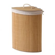 Panier à linge d'angle en bambou - H60 cm - Calicosy