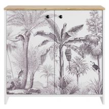 Diagone - Rangement 2 portes imprimé exotique Motoco - L36 cm