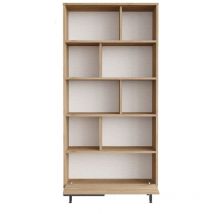 Bibliothek mit 1 geschlossenem Fach Dekor Walnussholz L83,9 cm