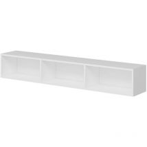 Calicosy - Schwebender TV-Schrank mit 3 weißen Türen, Länge 180 cm - Rigel