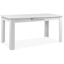 Table extensible - BIRMINGHAM - 80B - Ouverture synchonisée automatique - Décor blanc - 8 / 10 personnes - 160-200 x 75 x 80 cm