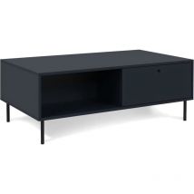 Calicosy - Table basse - caracas 55A - Bleu marine - 2 tiroirs, 2 niches - 110 x 40 x 60 cm