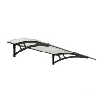 Palram - Patio Cover Calisto Door Awning Canopy 1350 Twinwall - Polycarbonate - L136 x W95 x H24.5 cm - Grey