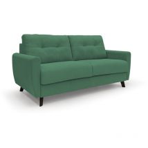 Divani.store - Callisto Schlafsofa aus weichem, wasserfestem Stoff T02 168 cm (mat. 120x197) grün
