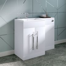 Aquariss - Calm White Left Hand Combination Vanity Unit Set (No Toilet)