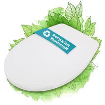 Calmwaters Nachhaltiger Toilettendeckel, Made In Eu, Wc-sitz Mit Absenkautomatik, 100% Recycelter Kunststoff, Abnehmbar, Top-fix, Rezyklat In Weiß